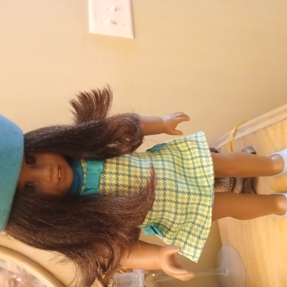 Stylish Doll with Blue and Yellow Outfit